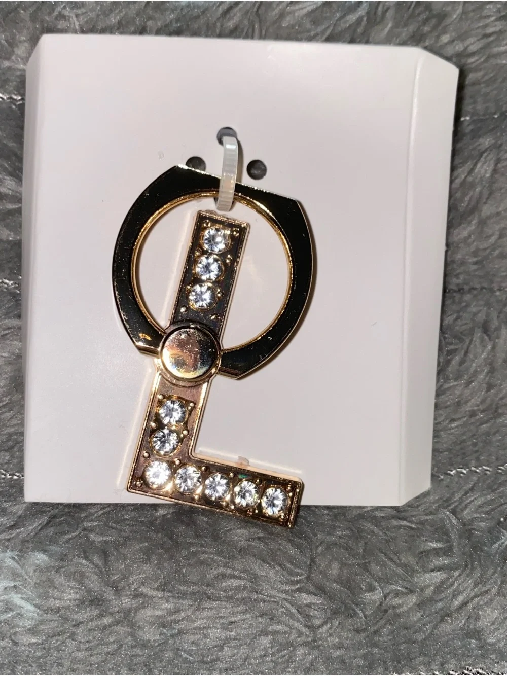 1-Popsocket Golden Rhinestones Letter (L)